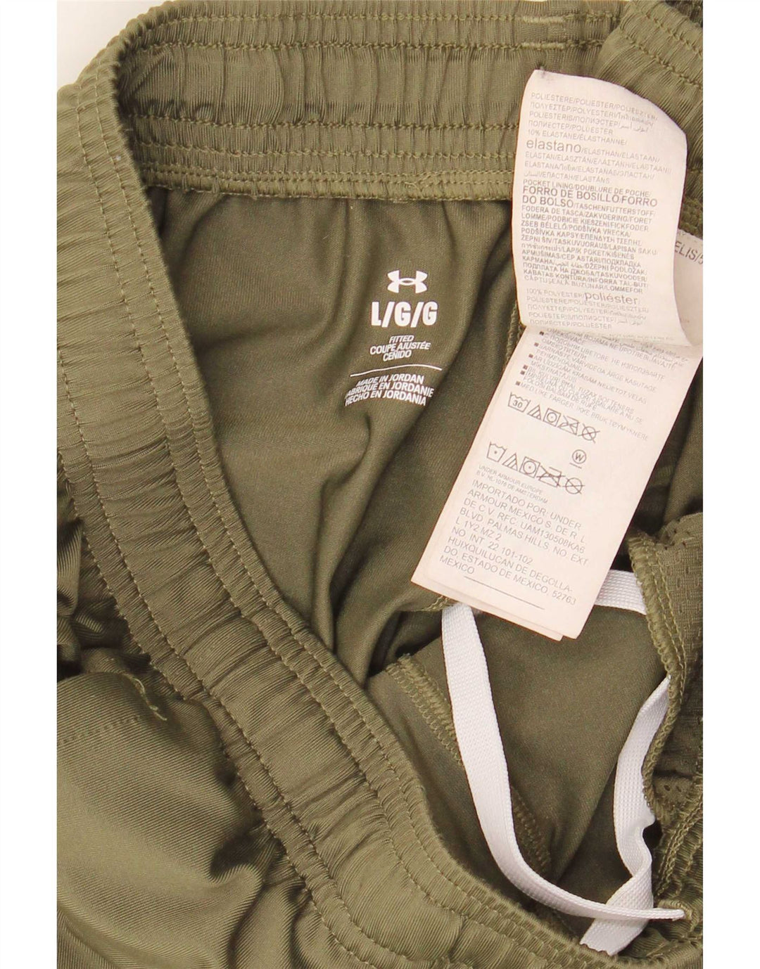Under Armour Mens Tracksuit Trousers Large Khaki Polyester