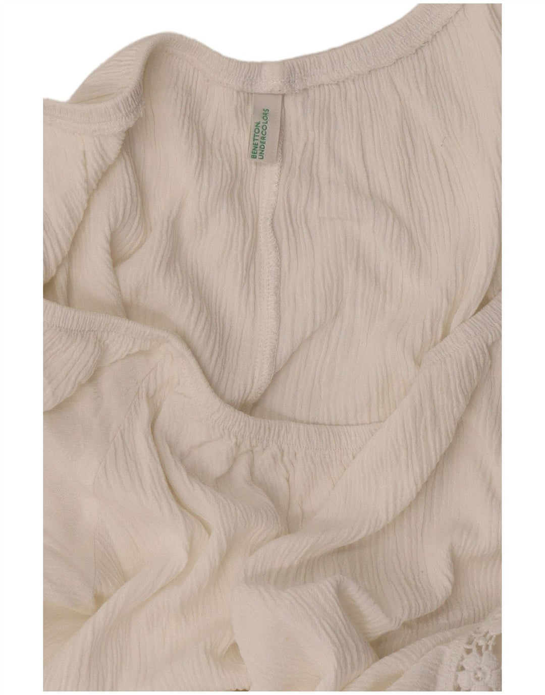 Benetton Womens Blouse Top UK 18 XL White