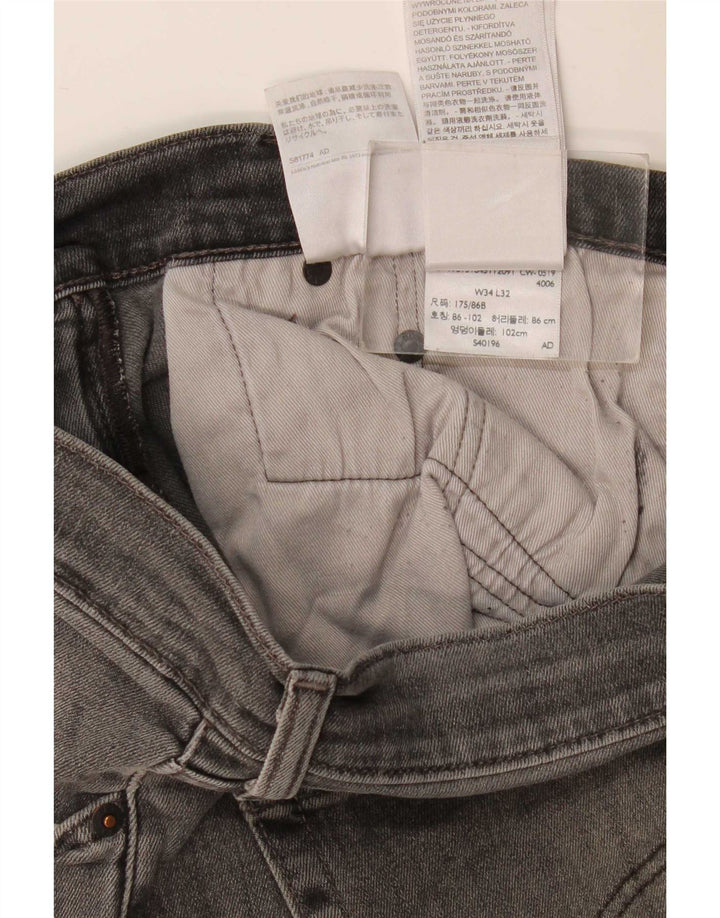 Levi's Mens 511 Slim Jeans W34 L32 Grey Cotton