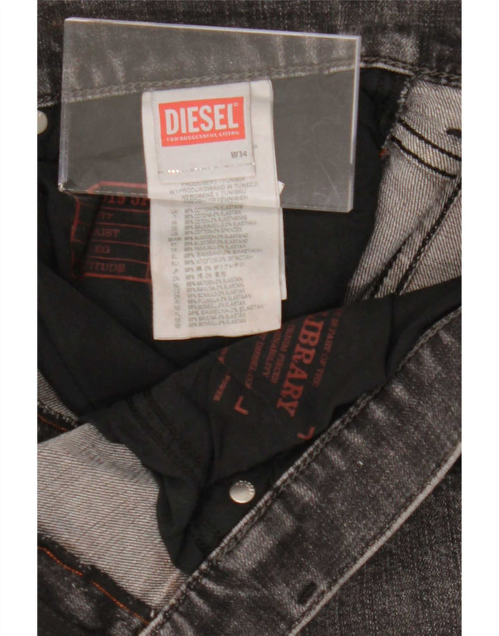 Diesel Mens Slim Jeans W34 L32 Grey Cotton
