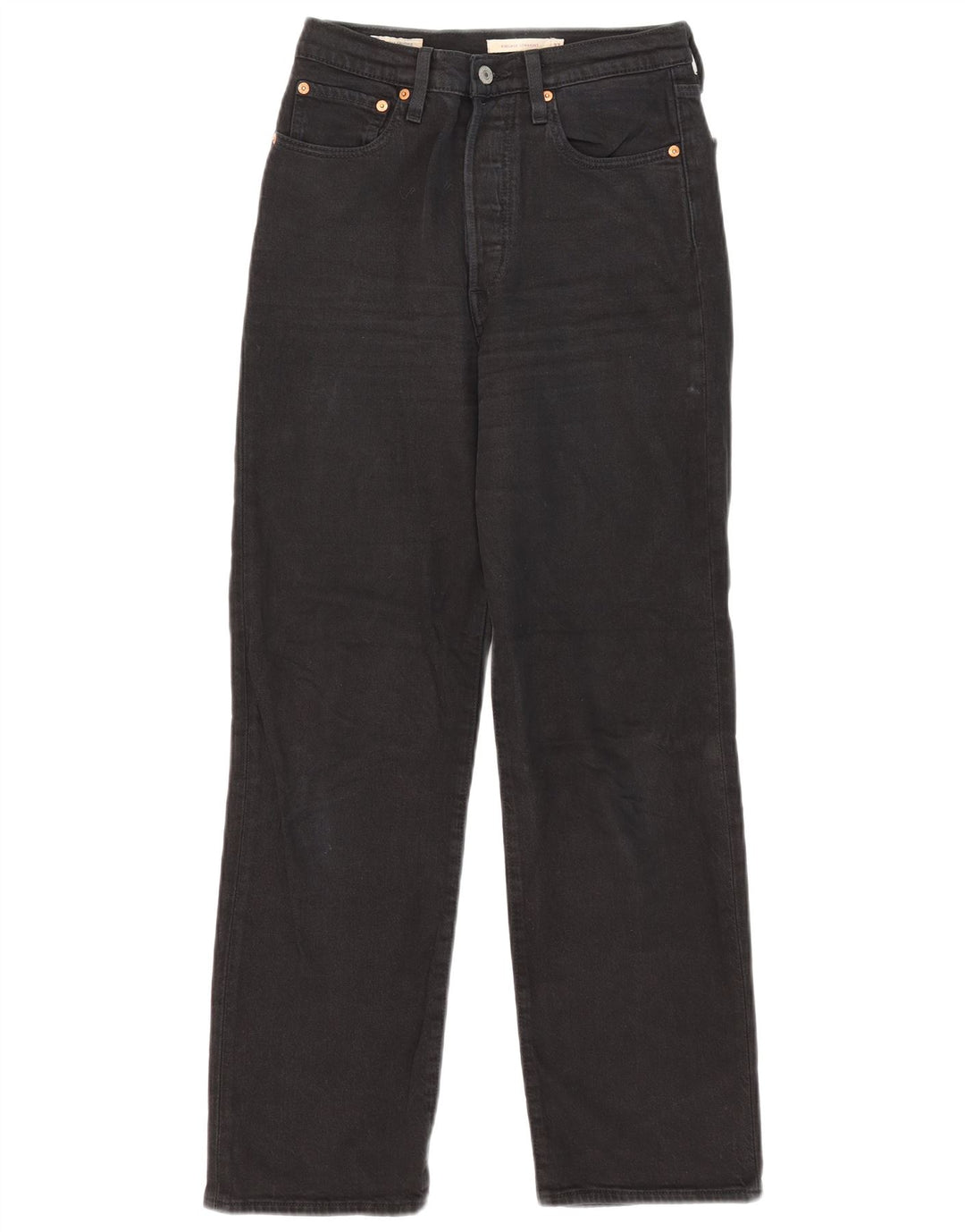 Levi's Womens Ribcage Straight Jeans W27 L29 Black Cotton