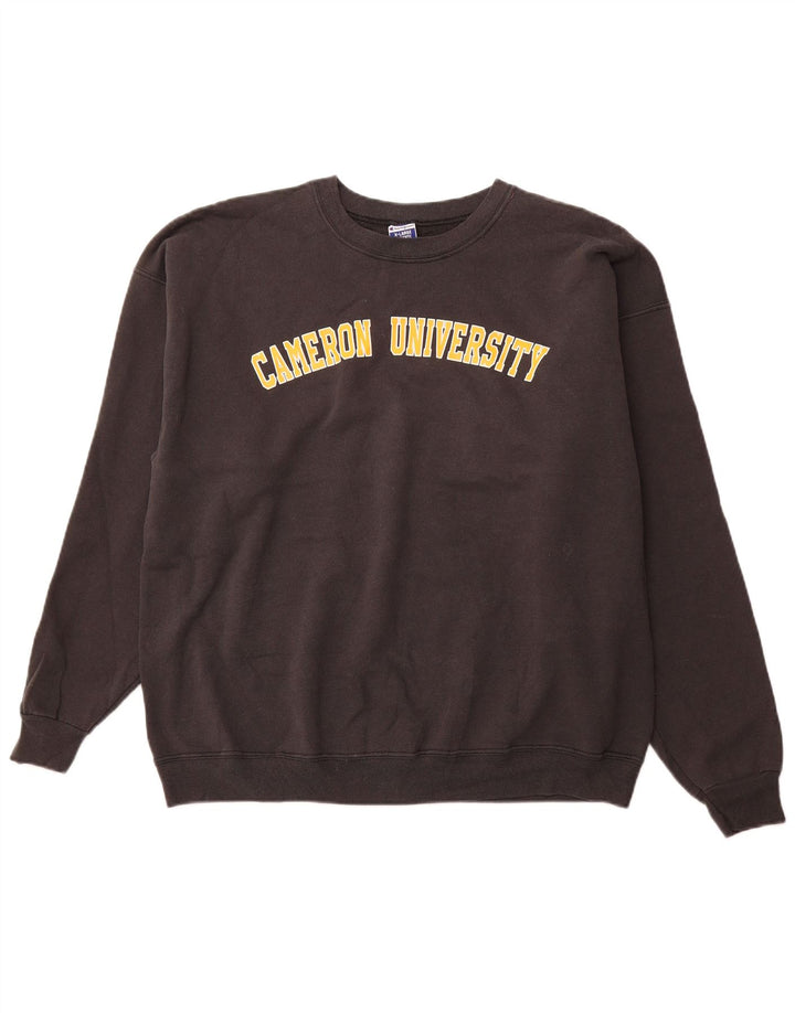 CHAMPION Mens Cameron University Graphic Sweatshirt Jumper XL Grey Cotton