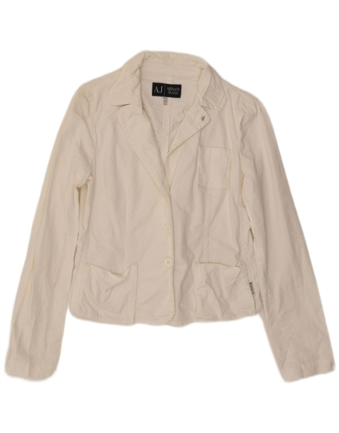 Armani Womens 3 Button Blazer Jacket UK 16 Large  White