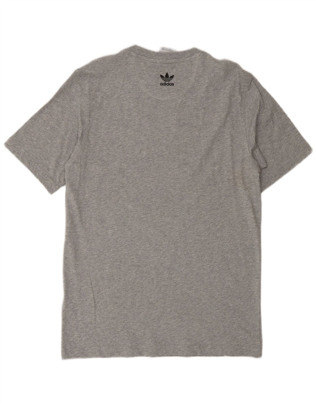 ADIDAS Mens Graphic T-Shirt Top Small Grey Flecked Cotton