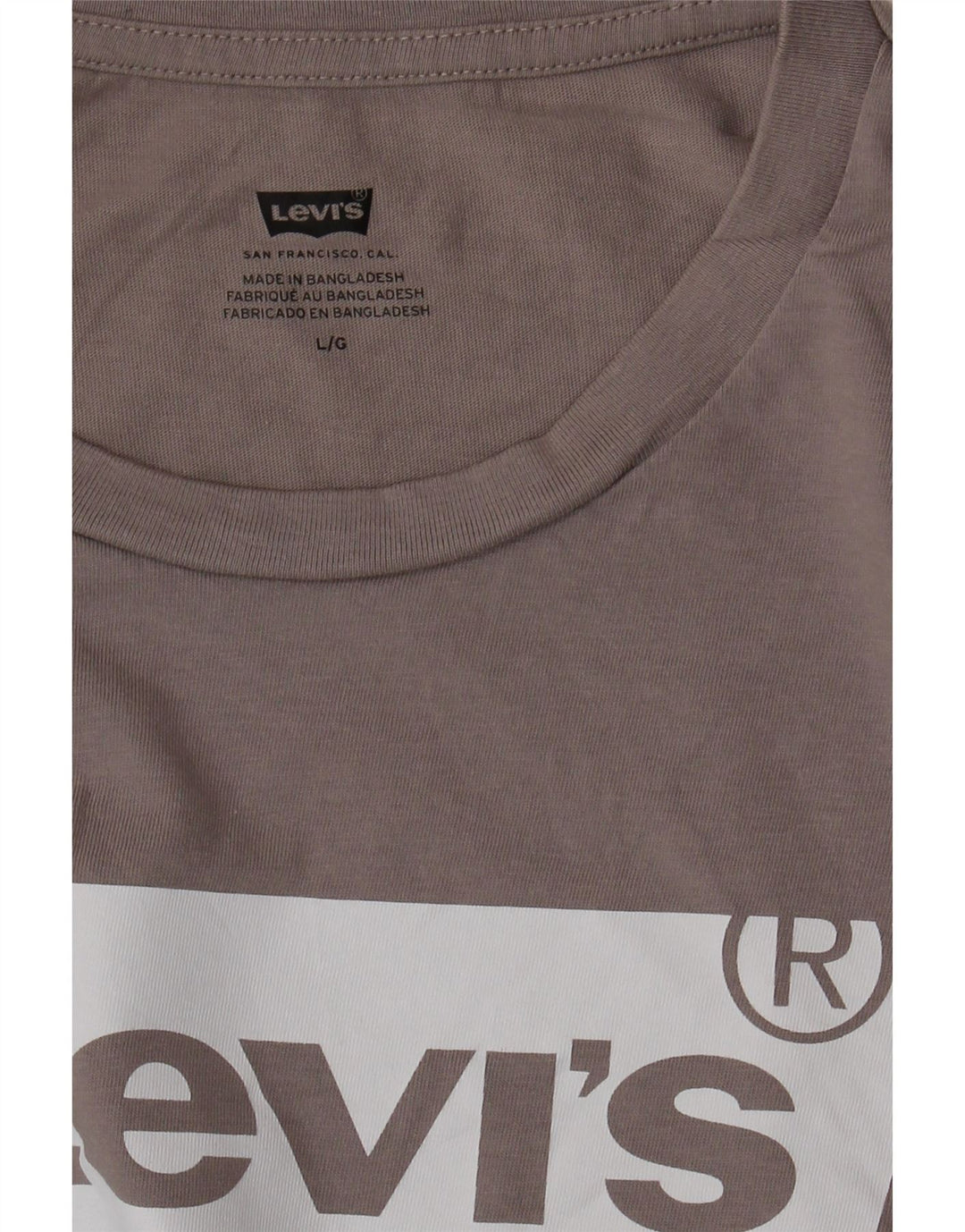 LEVI'S Mens Graphic T-Shirt Top Large Grey