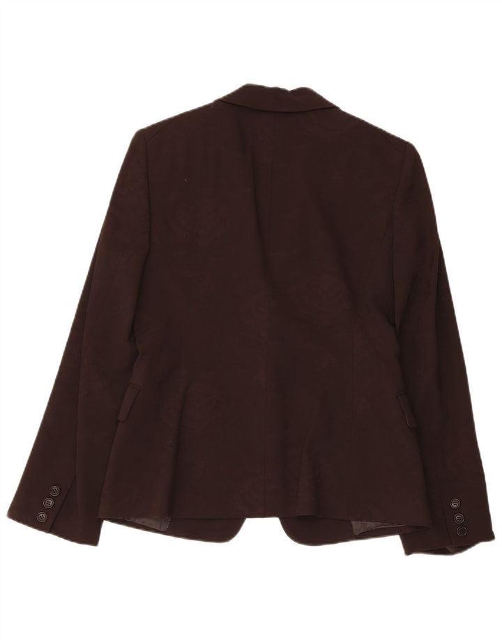 Aspesi Womens 1 Button Blazer Jacket IT 42 Medium Brown Wool