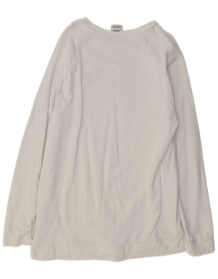 ADIDAS Mens Sweatshirt Jumper Large White Cotton