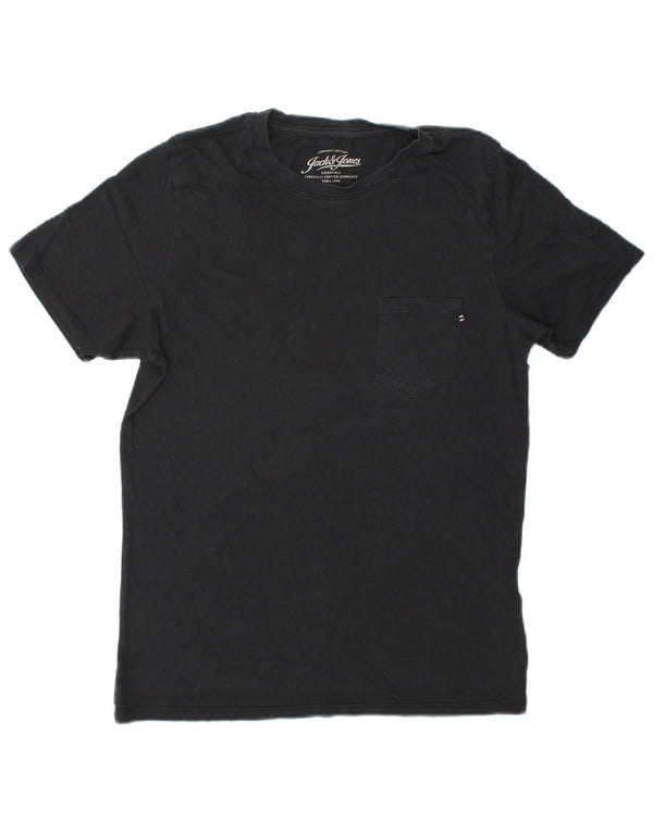 Jack & Jones Mens T-Shirt Top Small Black Cotton