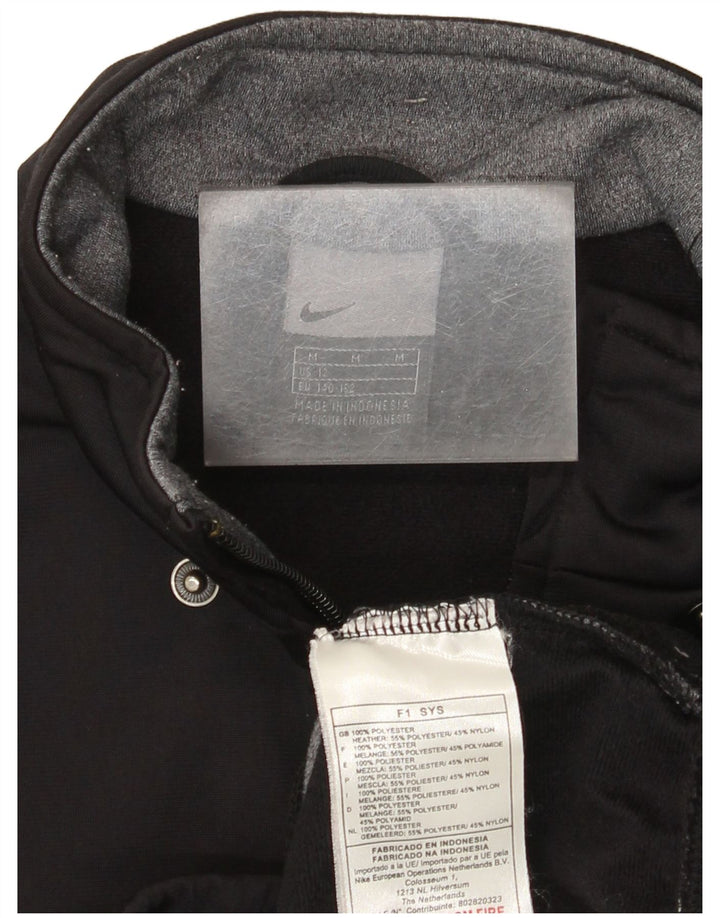 Nike Boys Tracksuit Top Jacket 10-11 Years Medium Black Colourblock