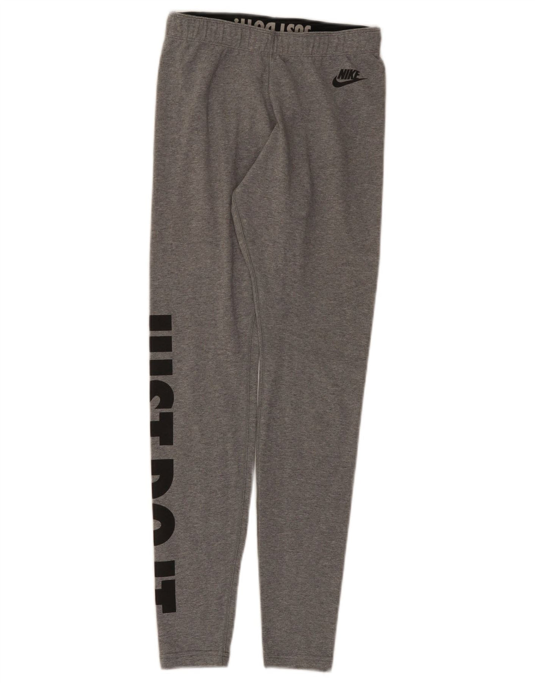 Nike Womens Graphic Leggings UK 8 Small  Grey Flecked Cotton