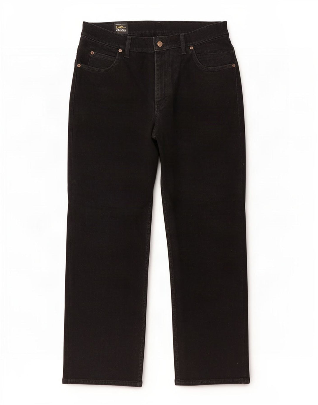 Lee Mens Brooklyn Straight Jeans W34 L29 Black Cotton