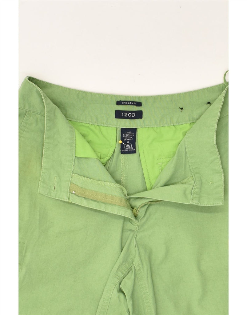 IZOD Womens Cargo Shorts US 6 Medium W28 Green Cotton | Vintage Izod | Thrift | Second-Hand Izod | Used Clothing | Messina Hembry 