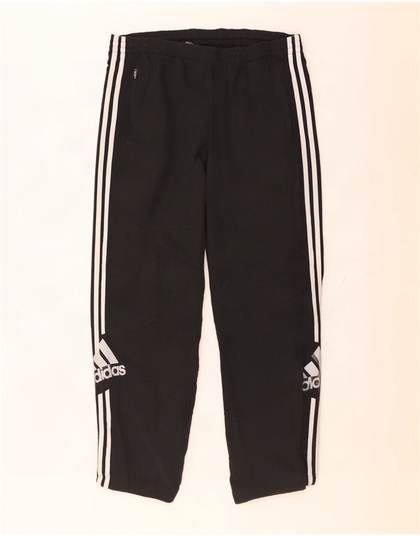 Adidas Mens Graphic Tracksuit Trousers UK 38/40 Medium Black Polyester