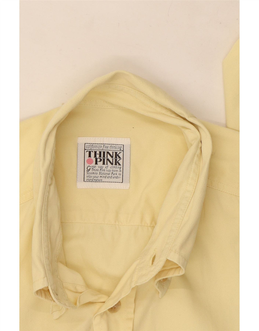 Think Pink Mens Shirt Large Yellow