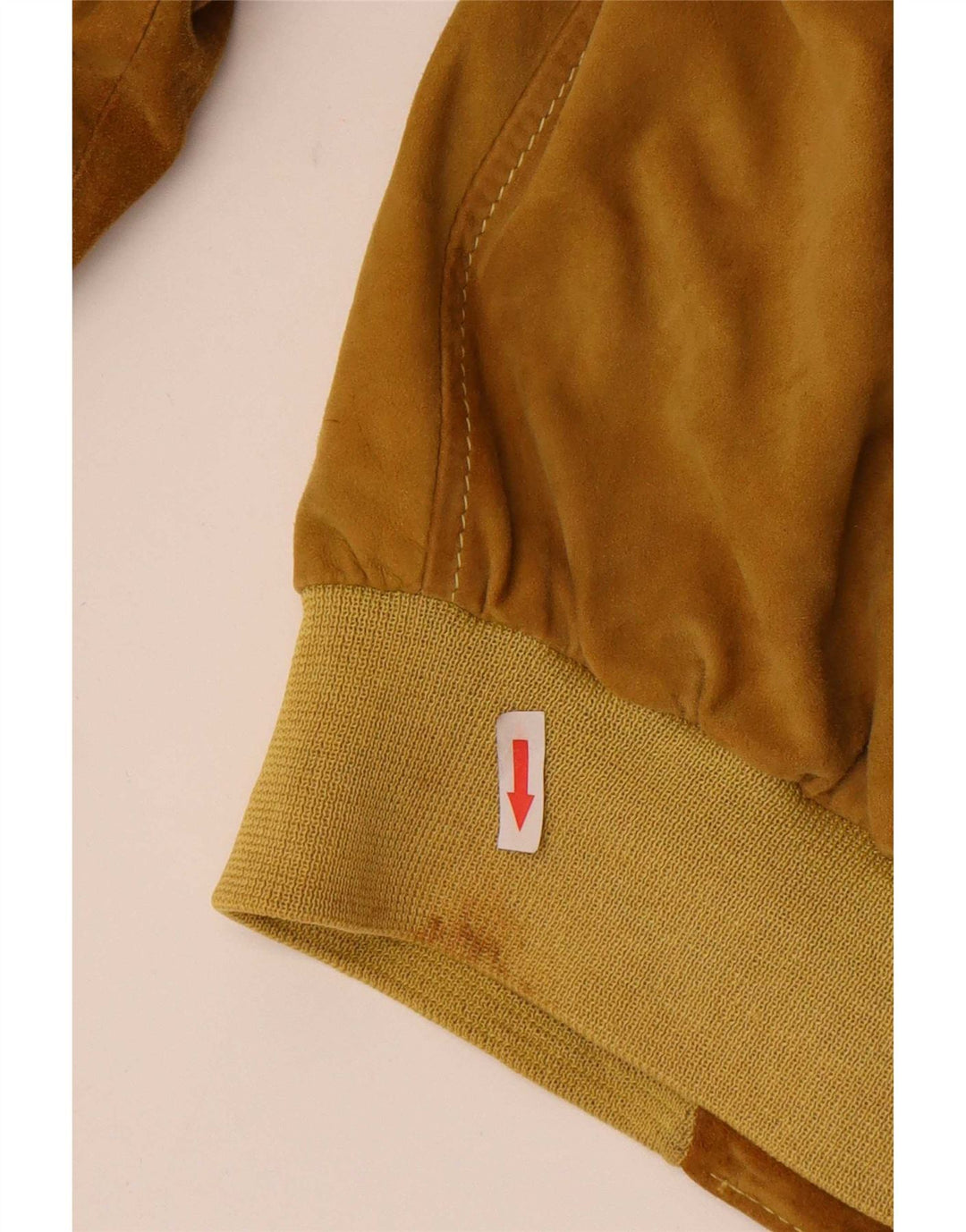 Hugo Boss Mens Loose Fit Suede Bomber Jacket EU 48 Medium Brown Leather