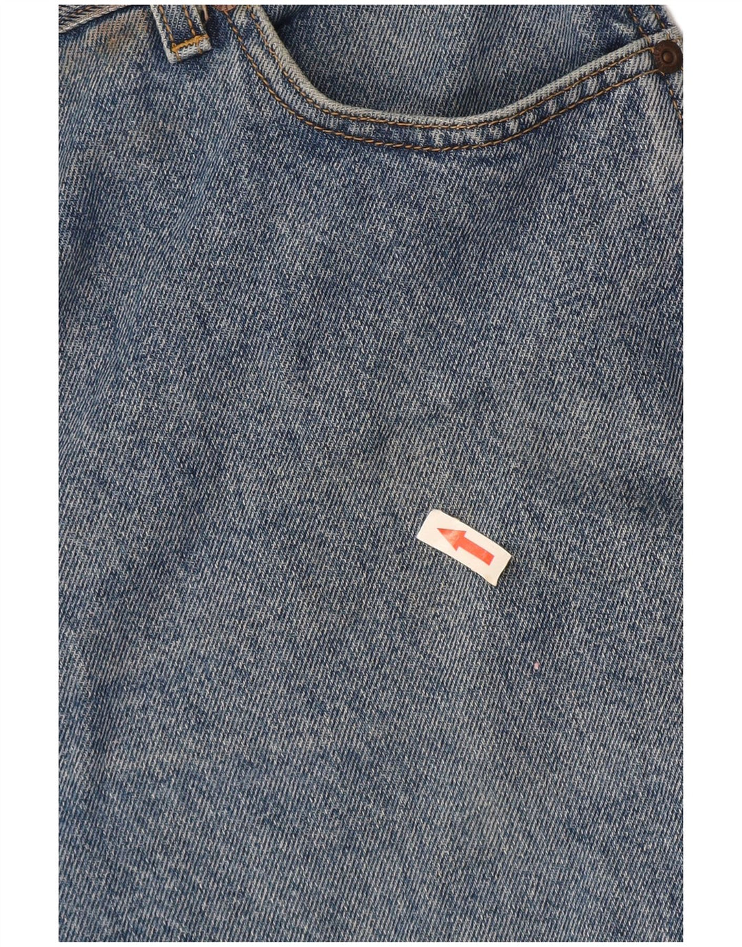 Wrangler Mens Regular Fit Straight Jeans W36 L32 Blue Cotton