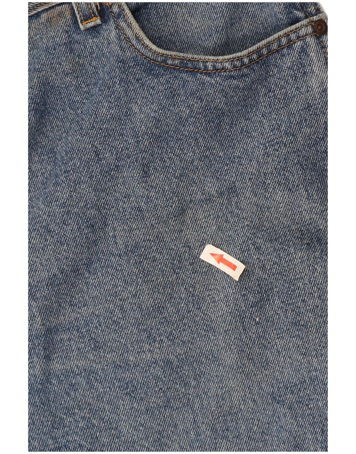 Wrangler Mens Regular Fit Straight Jeans W36 L32 Blue Cotton