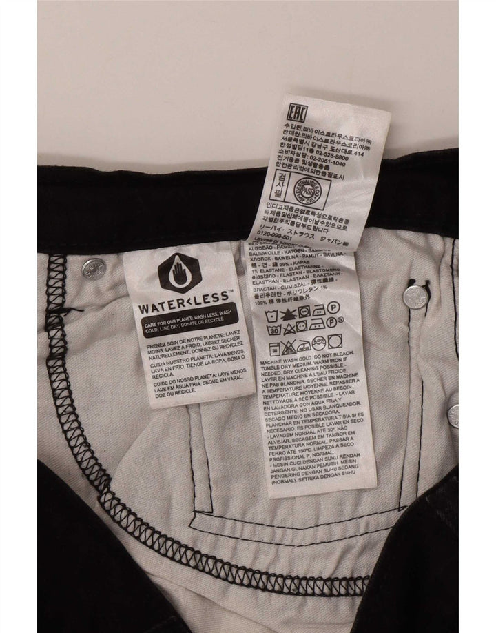Levi's Mens 502 Tapered Jeans W36 L32 Black Cotton