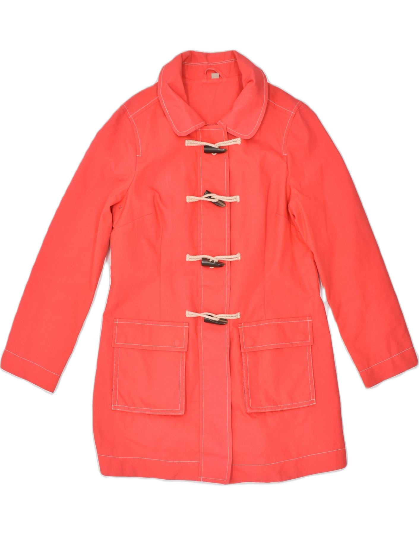 BODEN Femme Duffle Coat UK 14 Grand Rouge Coton V tements