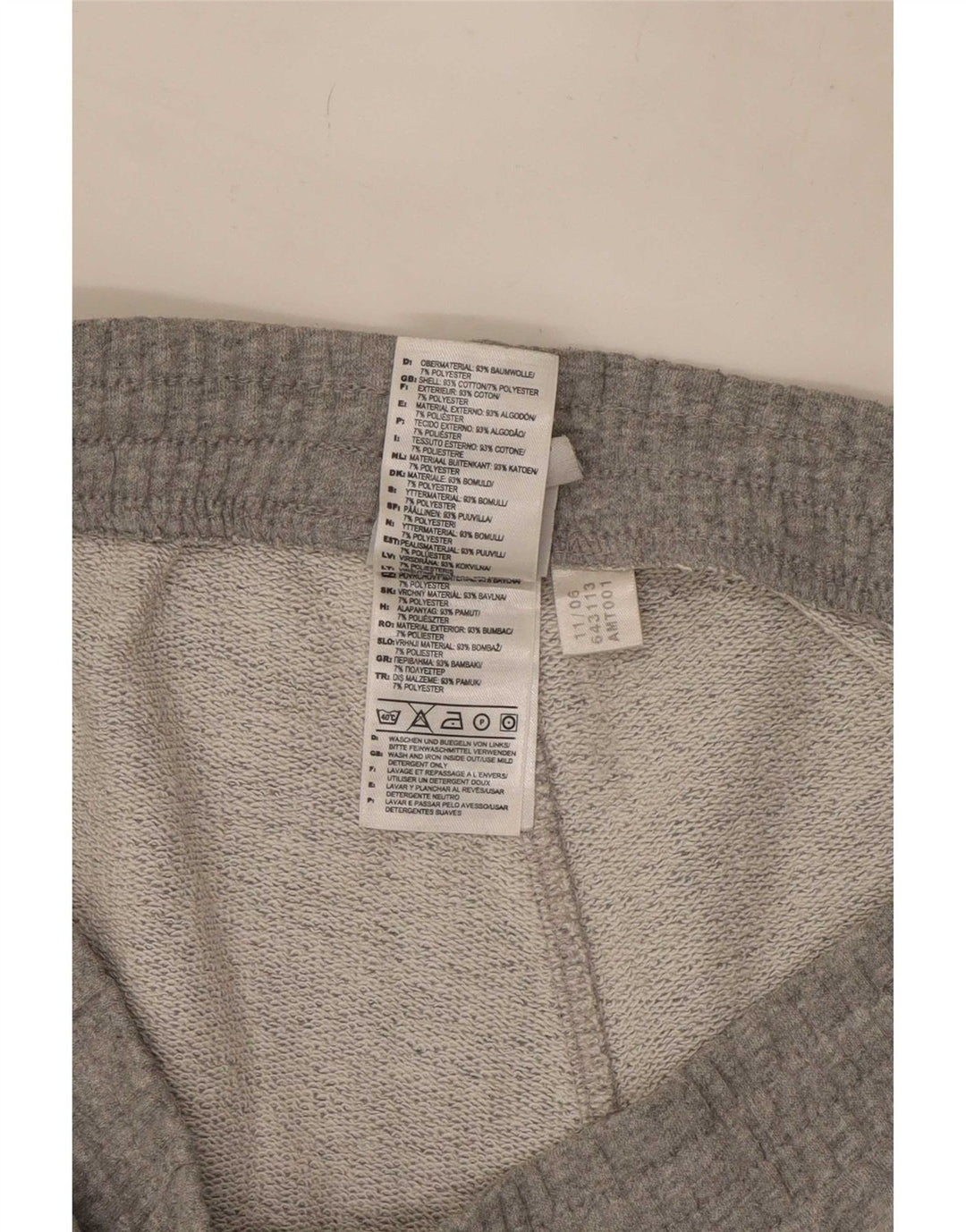Adidas Mens Tracksuit Trousers Large Grey Flecked Cotton