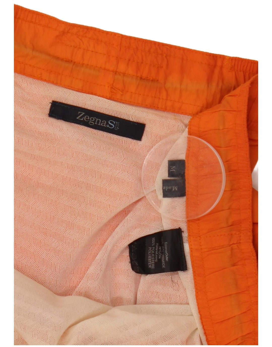 Zegna S Mens Swimming Shorts Medium  Orange Nylon