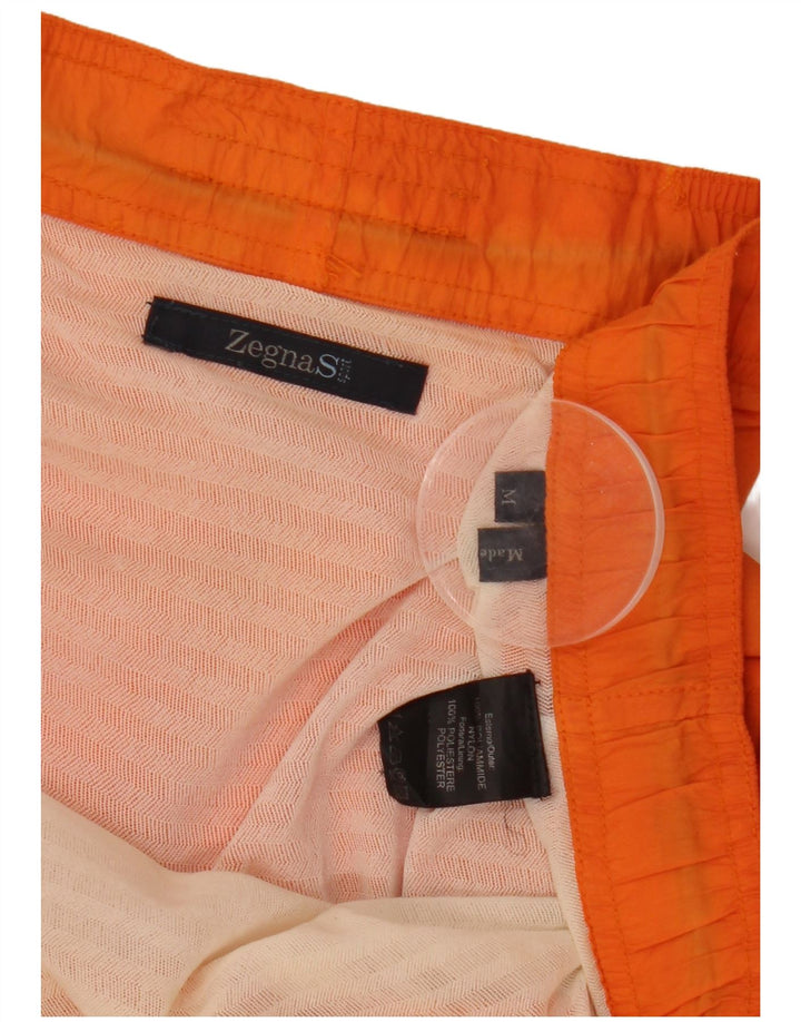 Zegna S Mens Swimming Shorts Medium  Orange Nylon