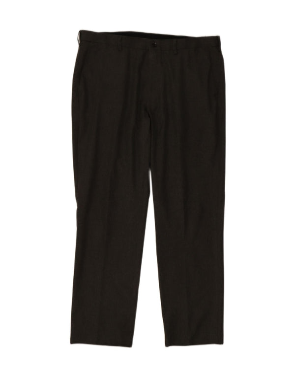 Marks & Spencer Mens Straight Regular Fit Suit Trousers W38 L30 Grey