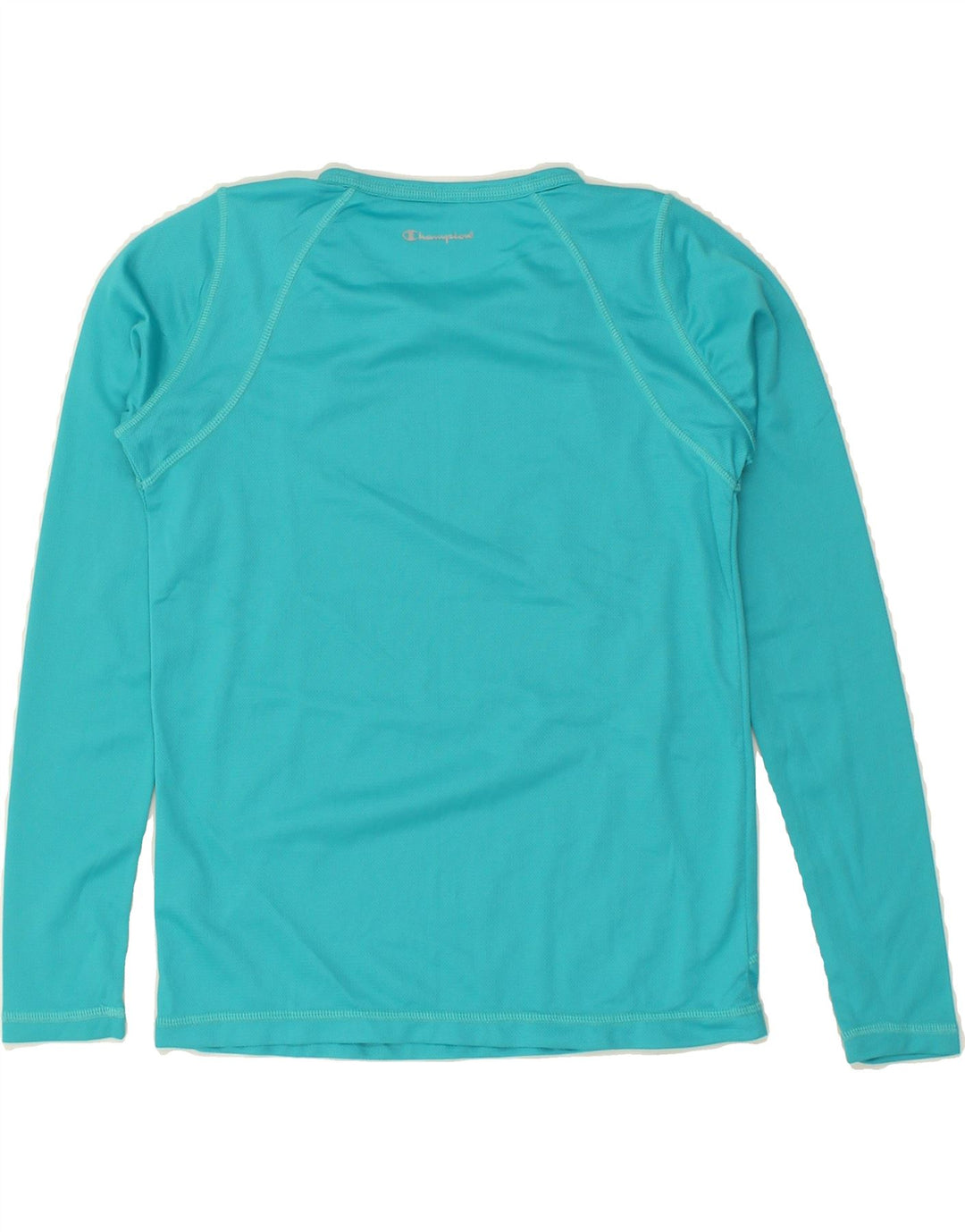 CHAMPION Girls Top Long Sleeve 7-8 Years XS Turquoise Polyester Vintage Champion and Second-Hand Champion from Messina Hembry 