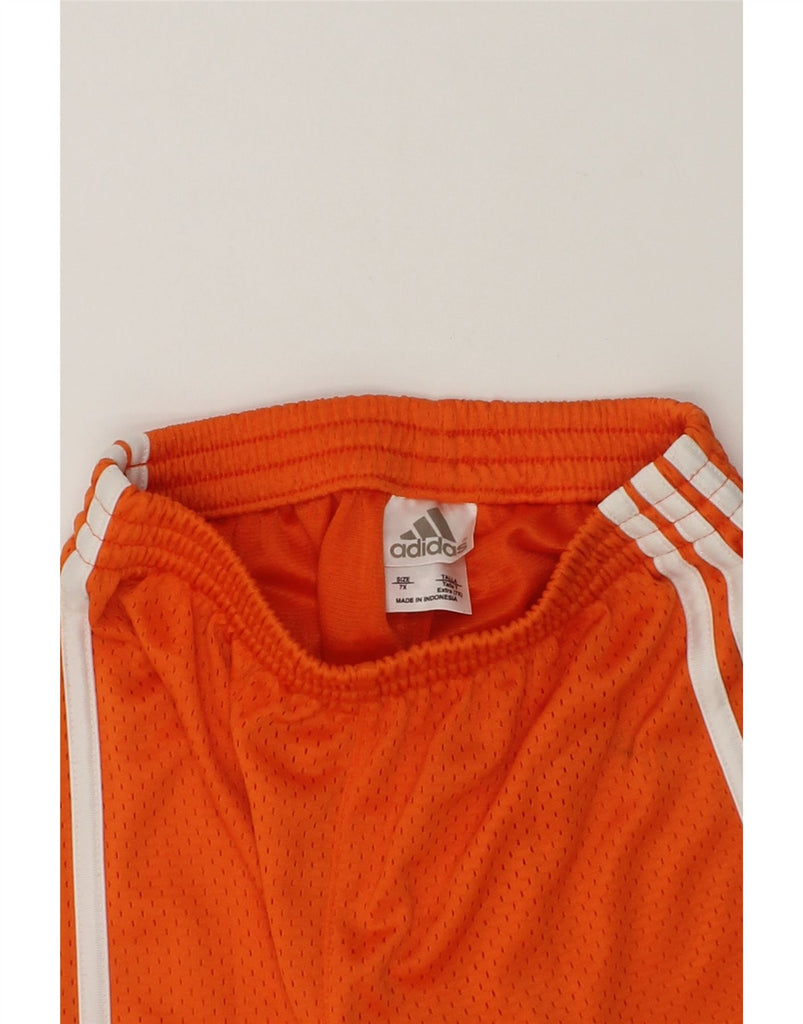 ADIDAS Boys Sport Shorts 6-7 Years Orange Polyester | Vintage Adidas | Thrift | Second-Hand Adidas | Used Clothing | Messina Hembry 