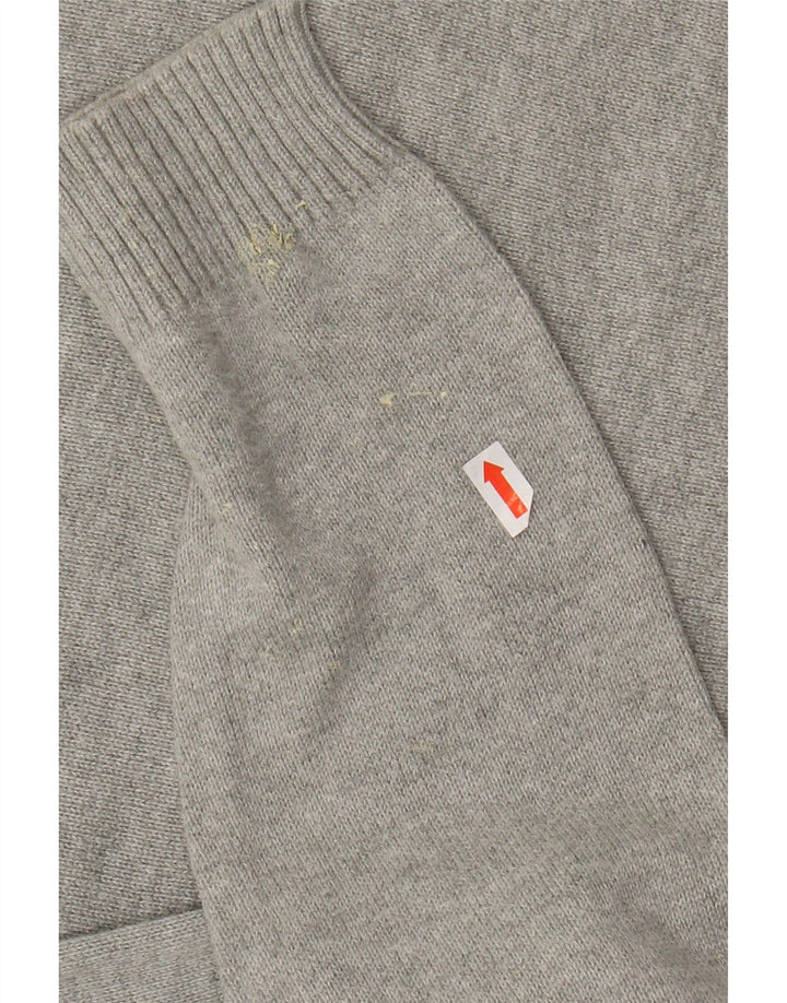 JACK & JONES Mens Crew Neck Jumper Sweater Medium Grey Cotton