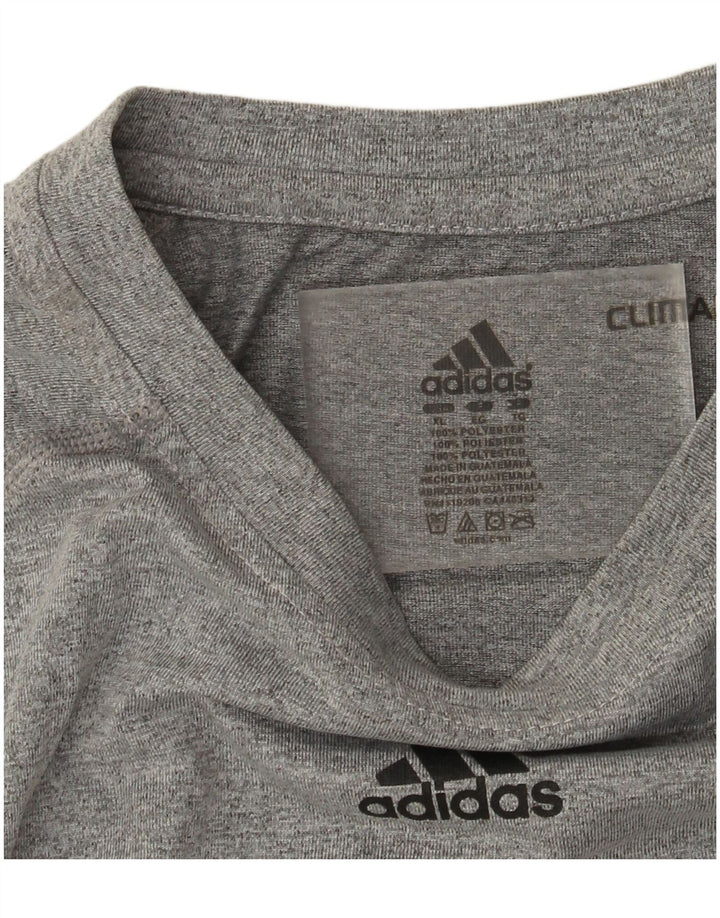 Adidas Mens Fairmont Graphic Top Long Sleeve XL Grey Polyester