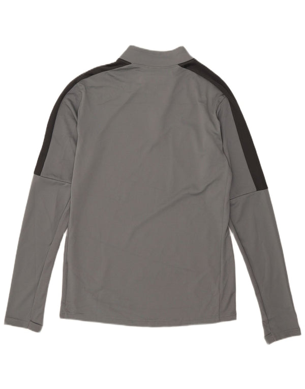 Nike Mens Dri Fit Zip Neck Pullover Tracksuit Top Small Grey Colourblock