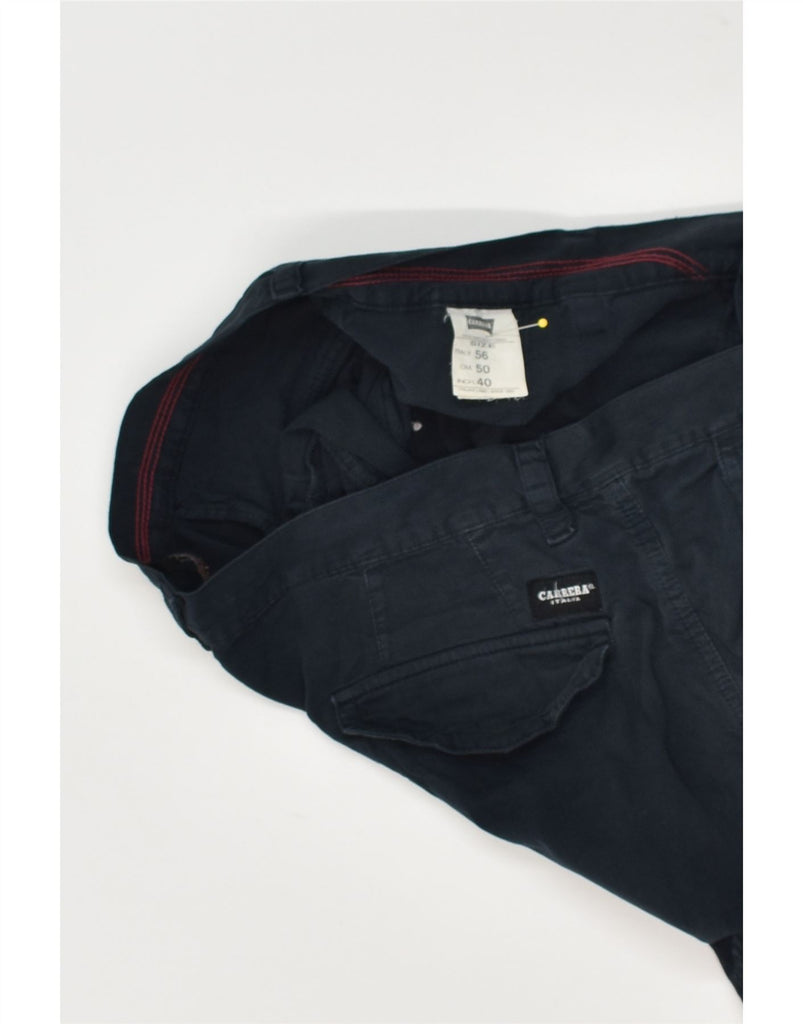 CARRERA Mens Slim Cargo Trousers W40 L29 Navy Blue Cotton | Vintage Carrera | Thrift | Second-Hand Carrera | Used Clothing | Messina Hembry 