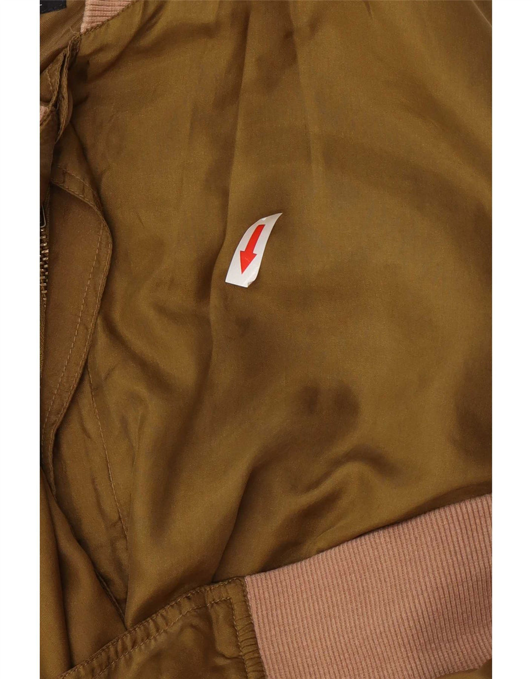 Van Zon Mens Bomber Jacket UK 40 Large Khaki Colourblock Silk