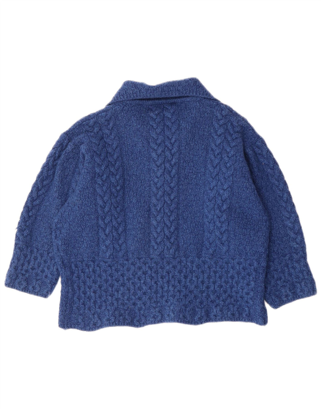 Blarney Womens Cardigan Sweater UK 16 Large Blue Merino Wool