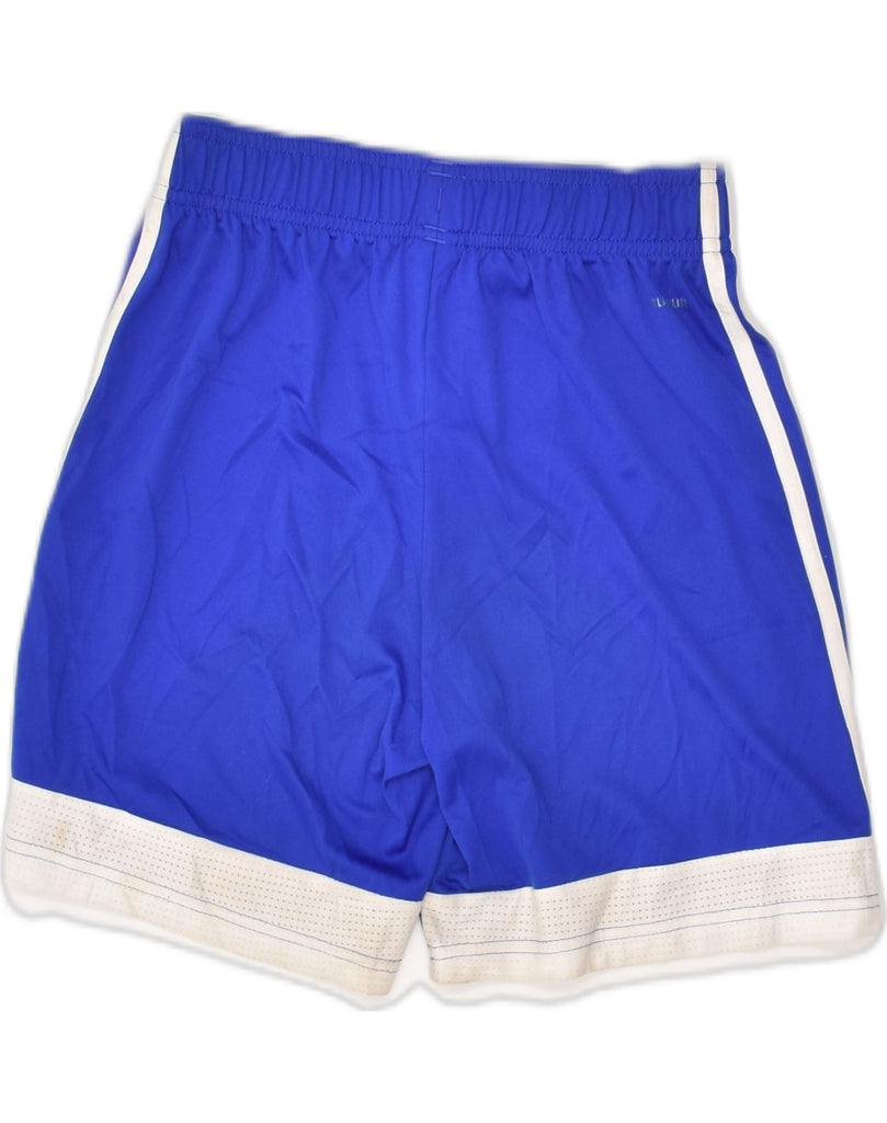 ADIDAS Boys Sport Shorts 11-12 Years Blue Colourblock Polyester | Vintage Adidas | Thrift | Second-Hand Adidas | Used Clothing | Messina Hembry 