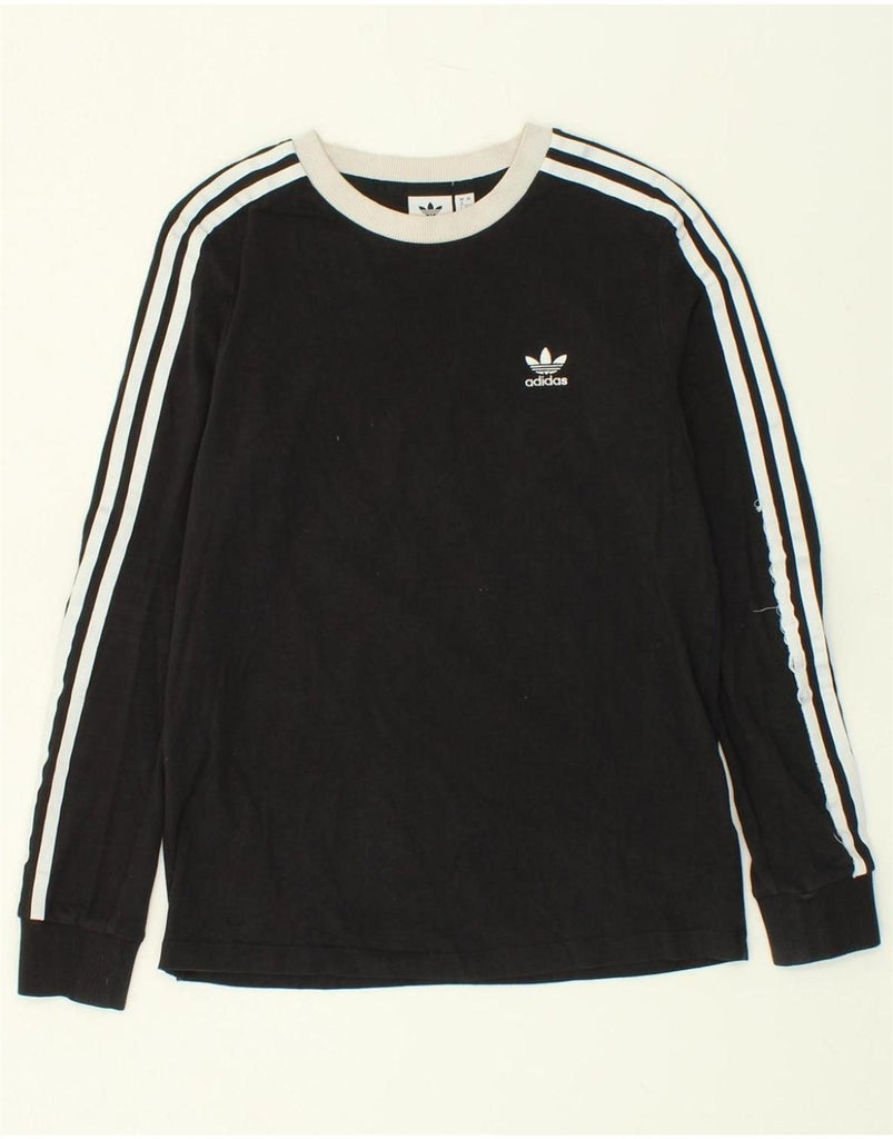 ADIDAS Womens Top Long Sleeve UK 8 Small Black Cotton Vintage Adidas and Second-Hand Adidas from Messina Hembry 