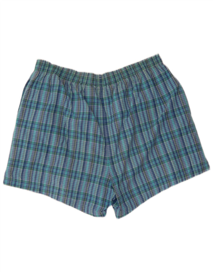 ADIDAS Mens Sport Shorts XL Multicoloured Check Cotton