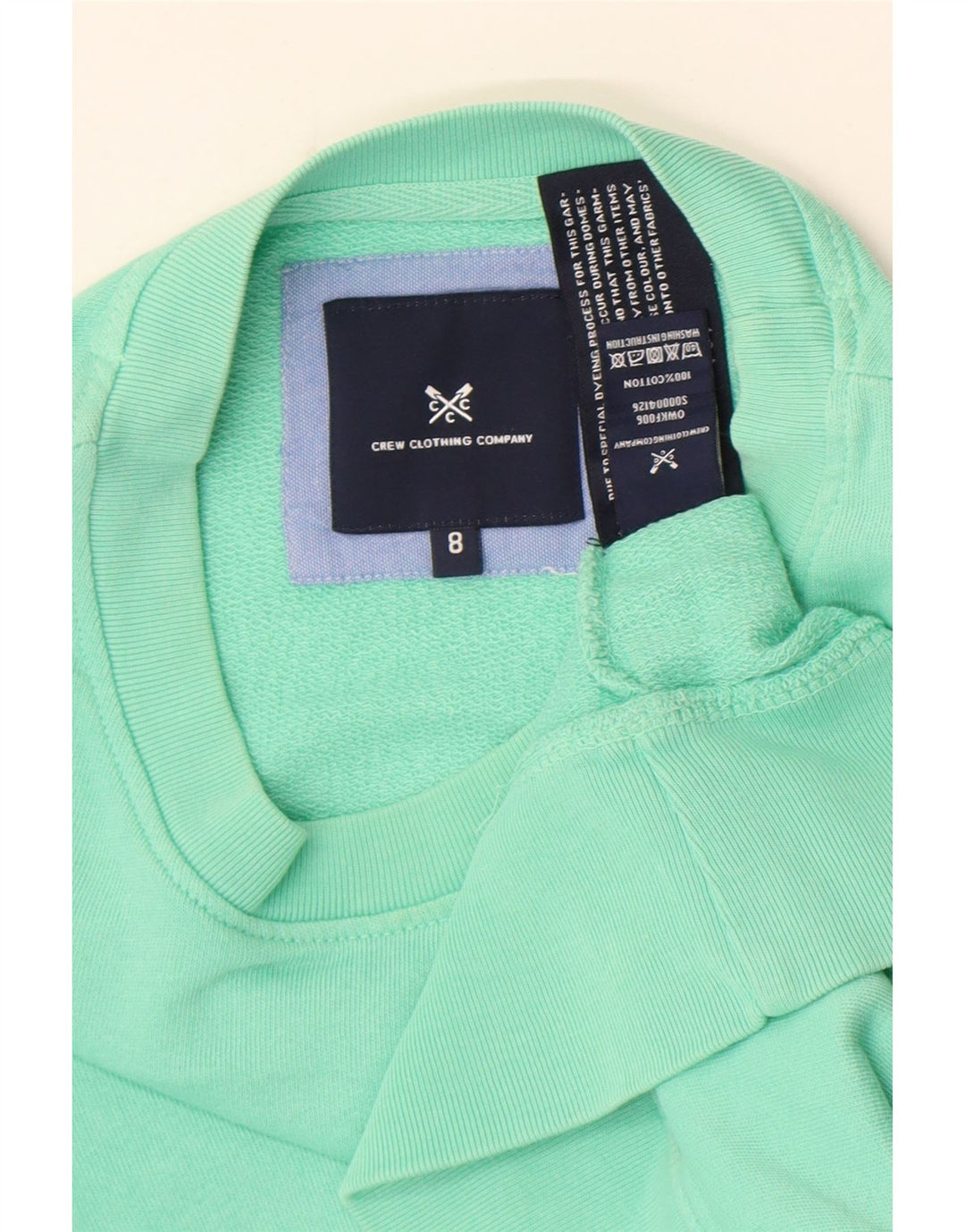 Crew Clothing Womens Oversized Top Long Sleeve UK 8 Small Green Cotton