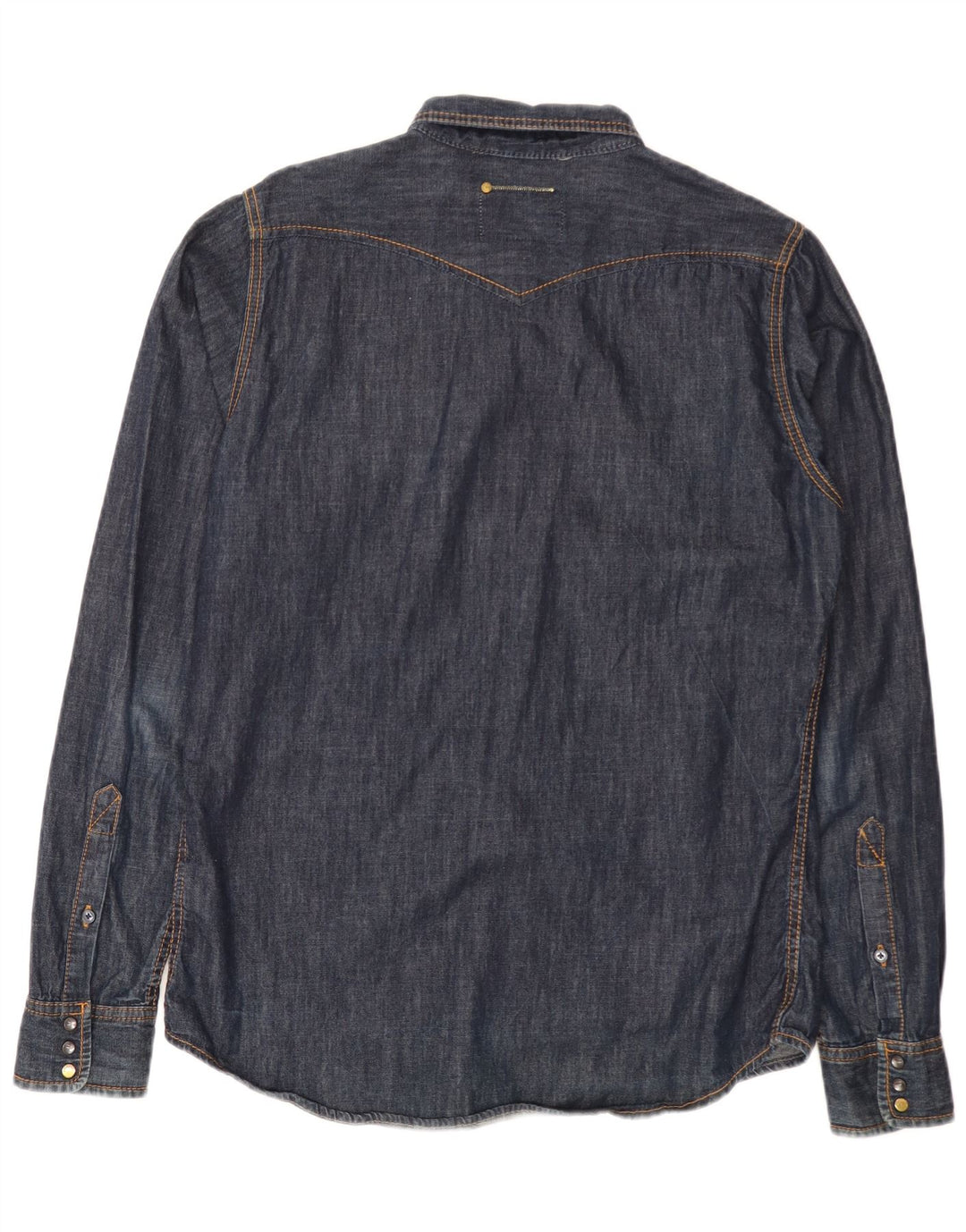 Diesel Mens Denim Shirt Large Navy Blue Cotton