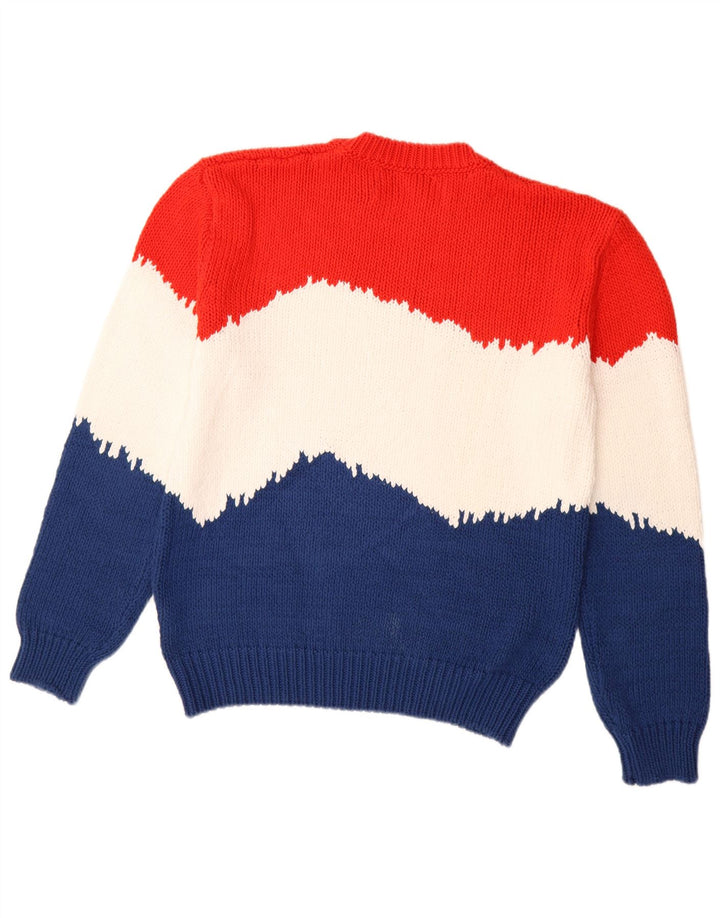 BENETTON Womens Crew Neck Jumper Sweater UK 14 Medium Multicoloured