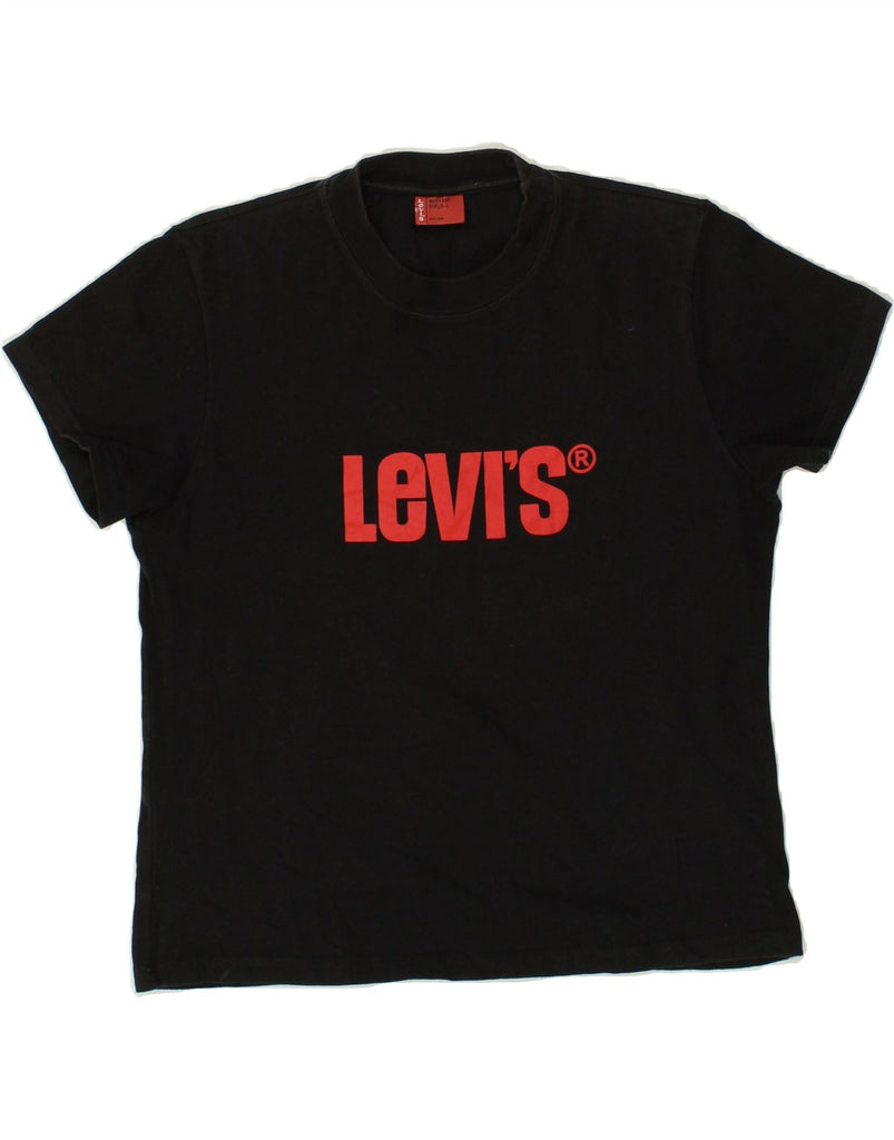 LEVI'S Girls Graphic T-Shirt Top 13-14 Years Large Black Cotton | Vintage Levi's | Thrift | Second-Hand Levi's | Used Clothing | Messina Hembry 