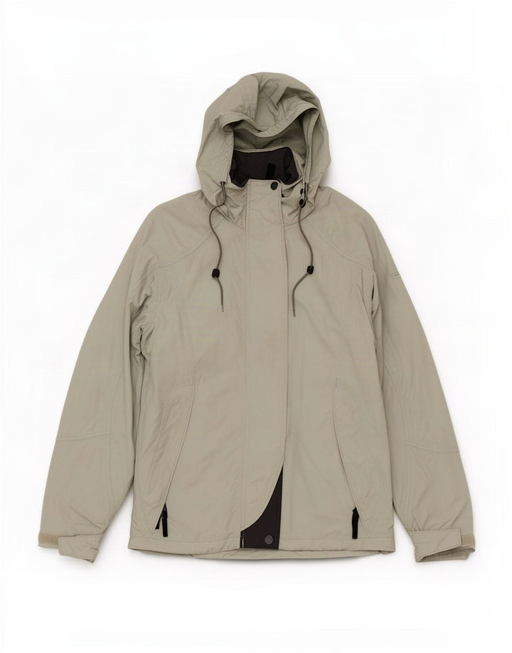 Columbia Womens Interchange Hooded Rain Jacket UK 14 Medium Green Nylon