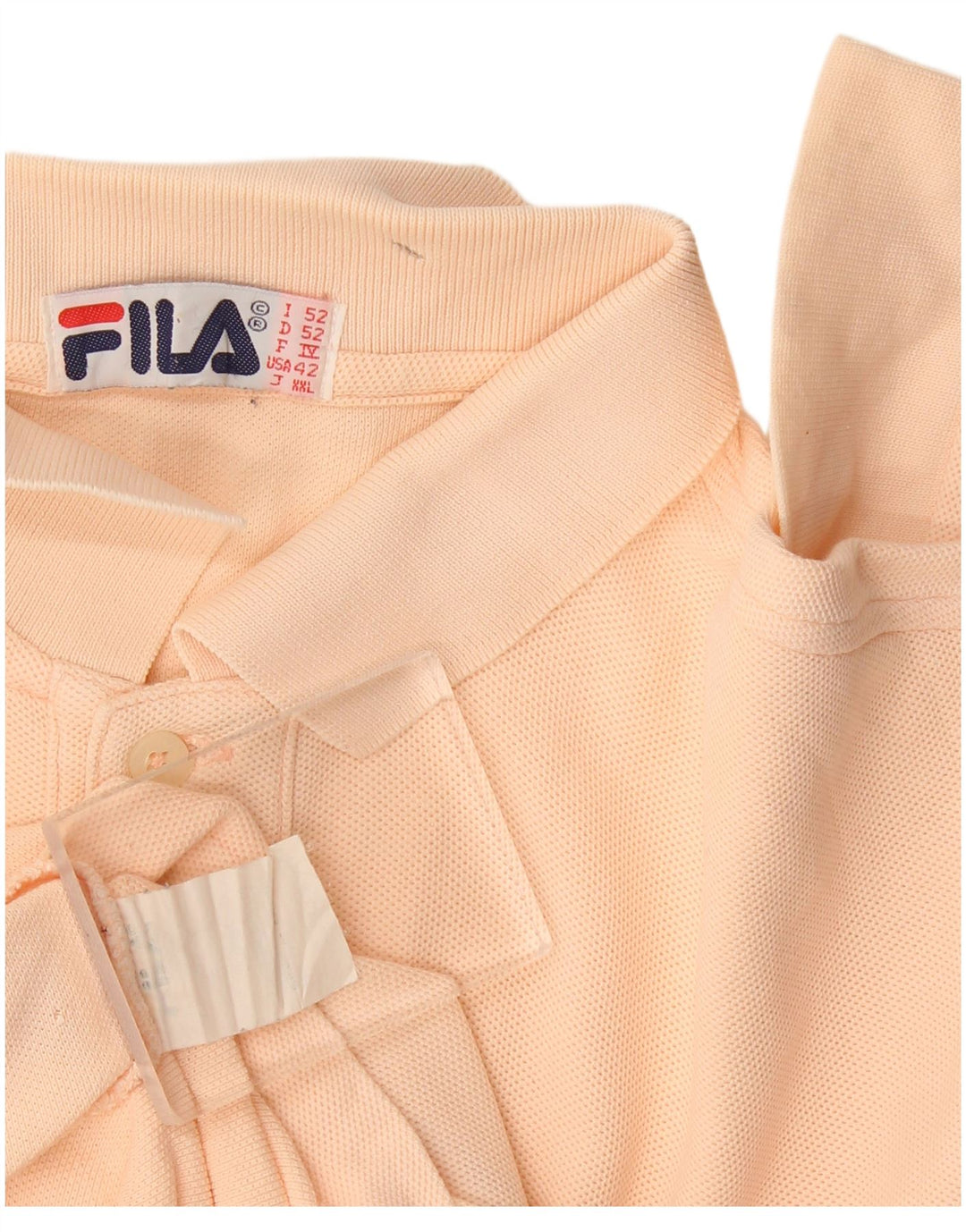 Fila Mens Long Sleeve Polo Shirt IT 52 Large Pink