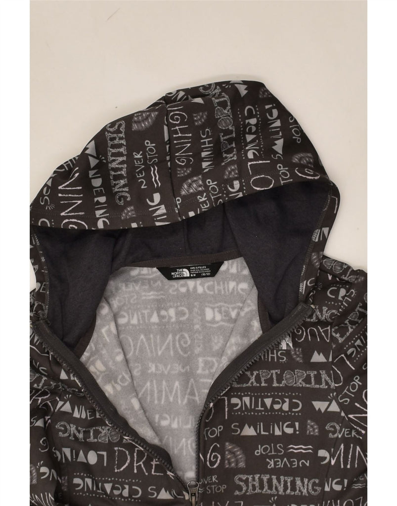 THE NORTH FACE Girls Graphic Zip Hoodie Sweater 10-11 Years Medium Grey | Vintage The North Face | Thrift | Second-Hand The North Face | Used Clothing | Messina Hembry 