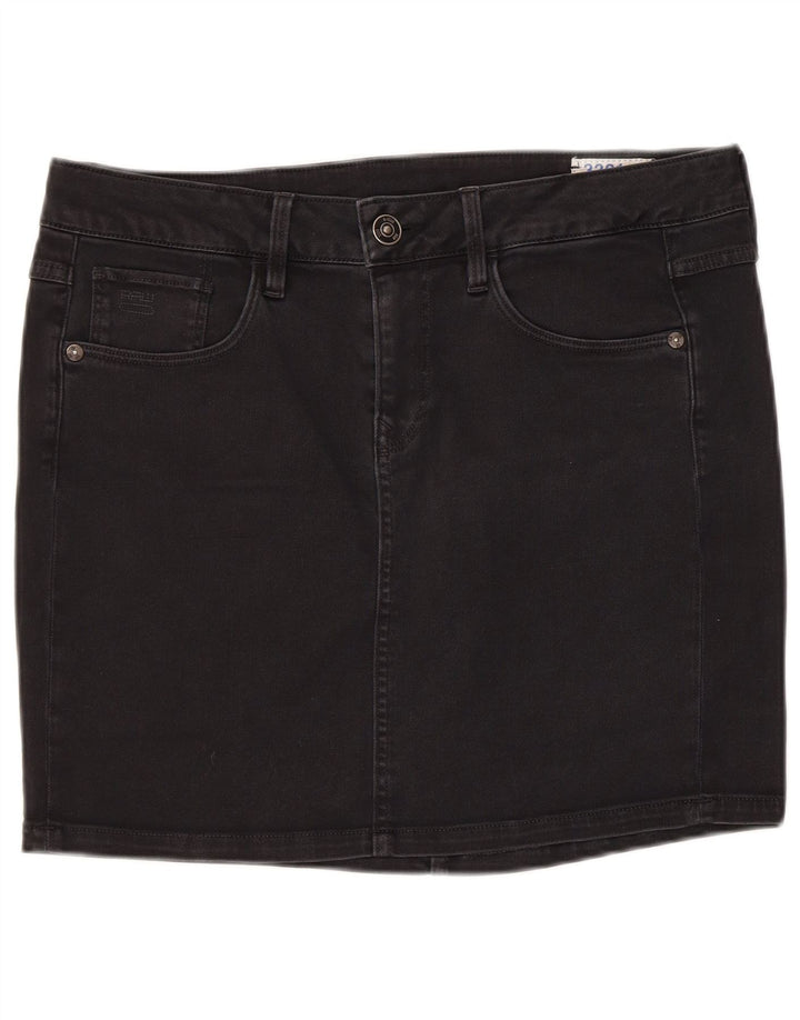 G-Star Womens Mini Denim Skirt W30 Medium  Black Cotton