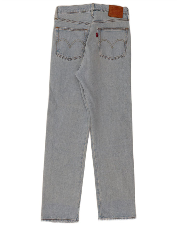 Levi's Womens 501 Graphic Straight Jeans W28 L28 Blue Cotton