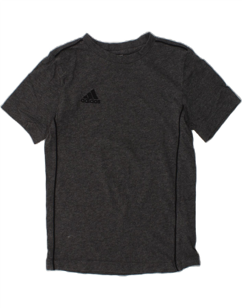 ADIDAS Boys T-Shirt Top 7-8 Years Grey Cotton | Vintage Adidas | Thrift | Second-Hand Adidas | Used Clothing | Messina Hembry 