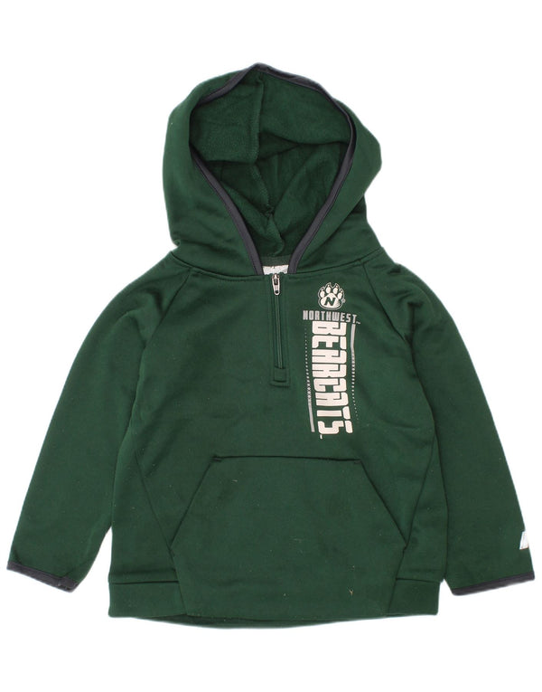 Russell Athletic Boys Graphic Hoodie Jumper 2-3 Years Green Polyester