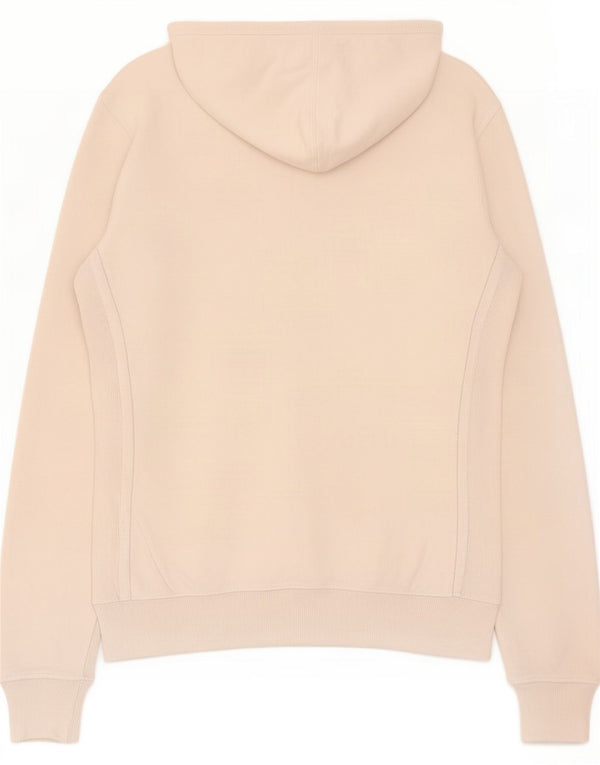 Champion Womens Hooded Graphic Sweatshirt Jumper UK 14 Medium White Cotton